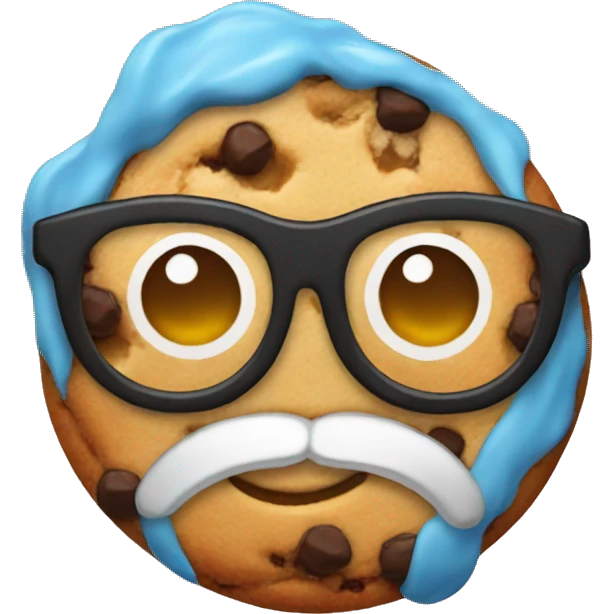 cookie with glasses emoji