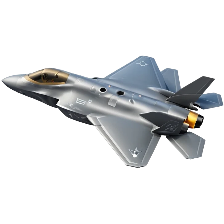 F-35 fighter jet in flight with no background. emoji