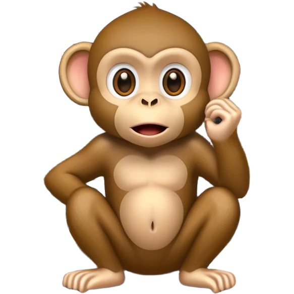 Surprised monkey on track emoji