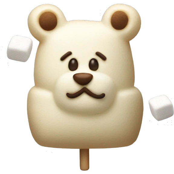 Bear-shaped marshmallows emoji