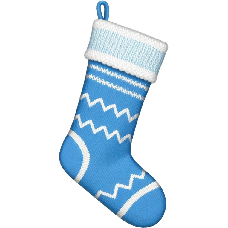 light blue Christmas stocking emoji