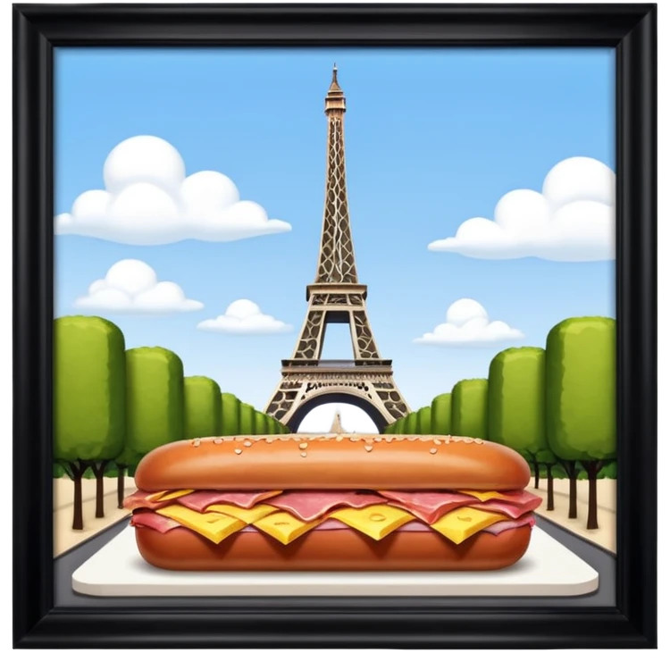  paris SPAM meat jeff koons style  sculpture art landscape painting  emoji