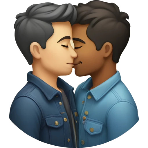 Gay people kissing emoji