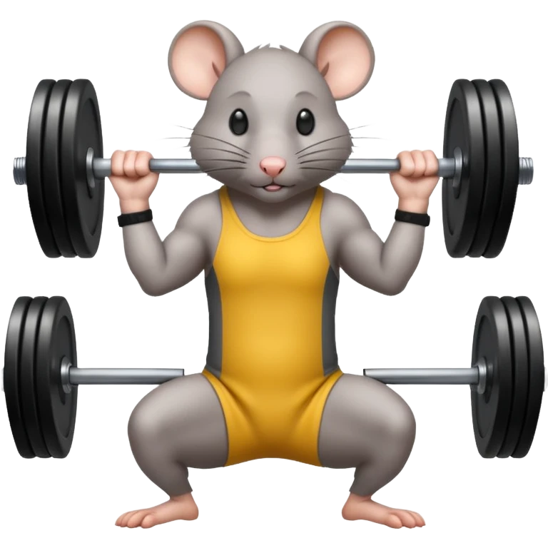 Three rats working out  emoji
