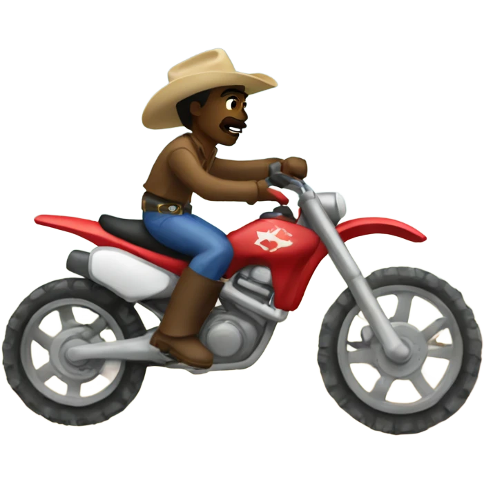Cowboy riding dirt bike emoji
