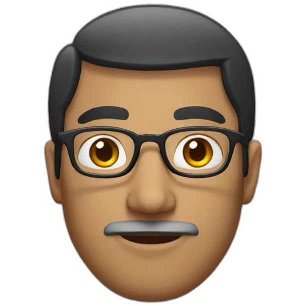 an arab man with glasses emoji