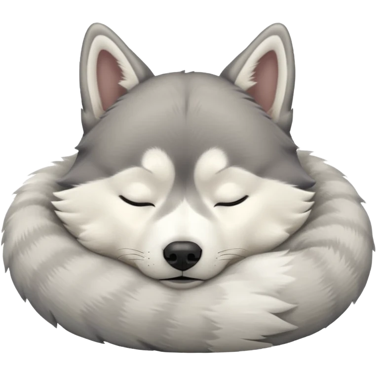 husky sleeping emoji