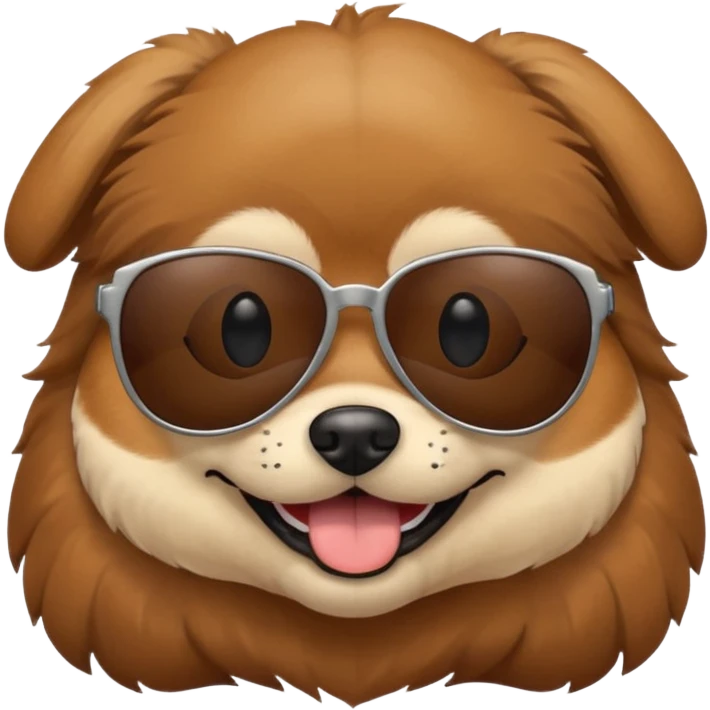 Dog wearing sunglasses emoji