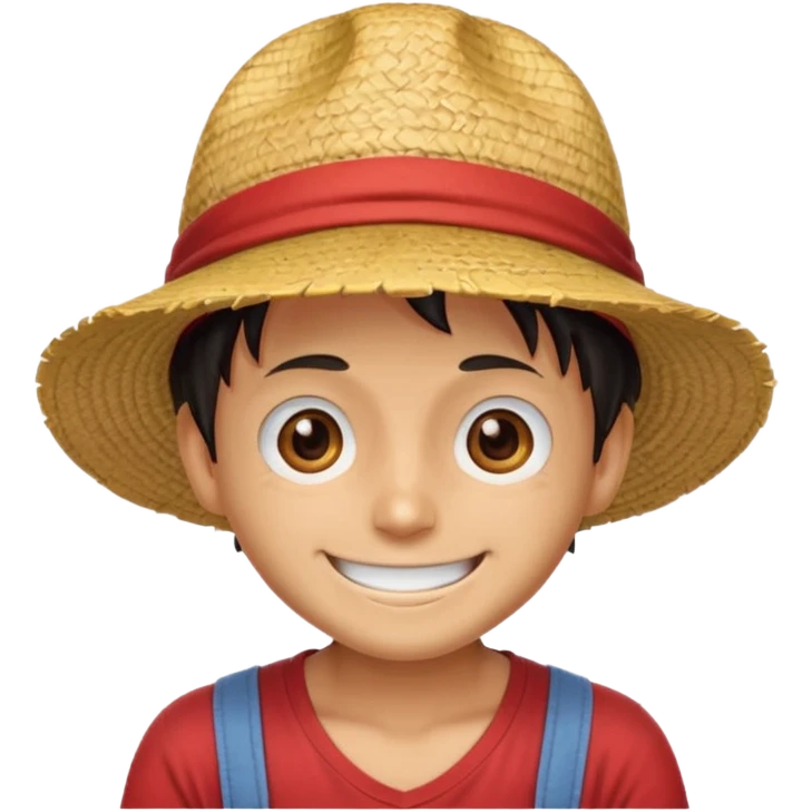 Create Luffy from one piece strow hat emoji emoji