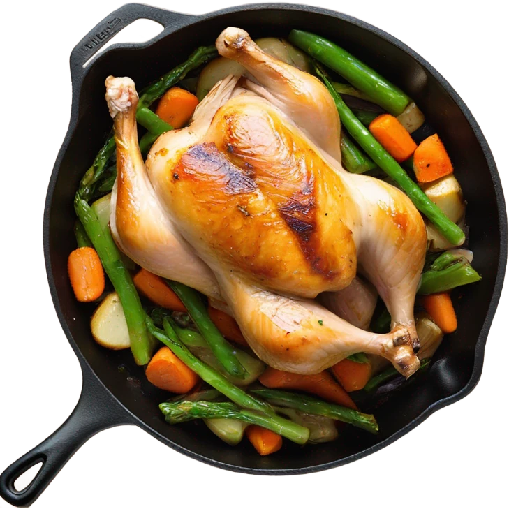 Skillet-Roasted Chicken Breast with Spring Vegetables emoji