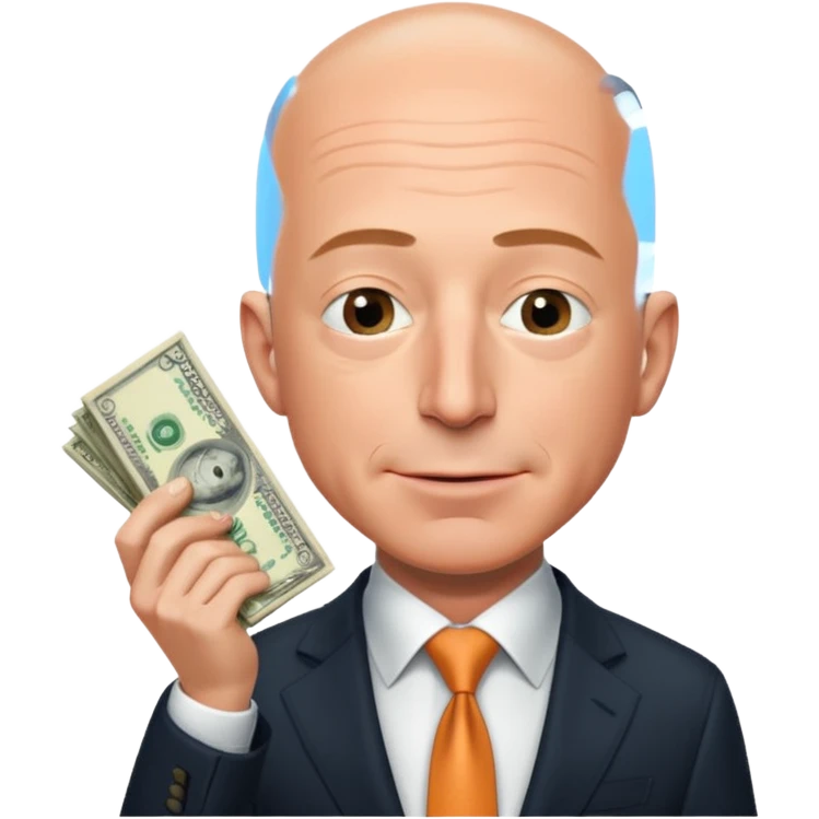 jeff bezos sniff money emoji