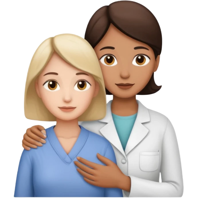 Caregiver with patient  emoji