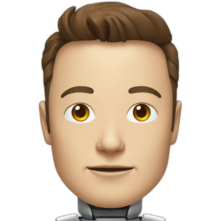 Elon musk as a robot emoji