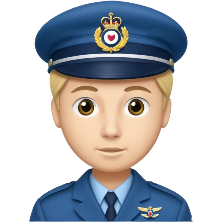 Royal Air Force air cadet beret that’s blue and has the badge pin emoji
