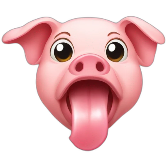A pig tongue emoji