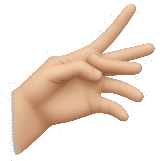 Hand around ear emoji
