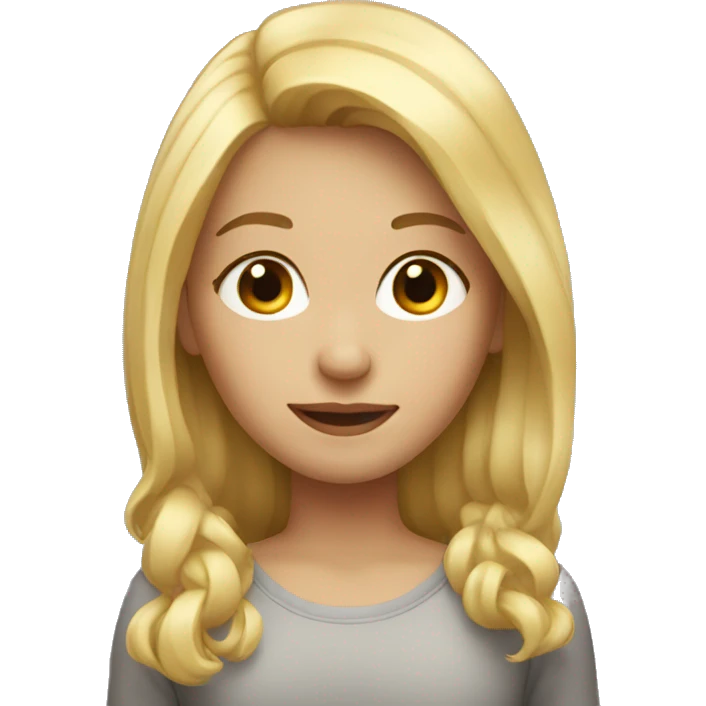 A girl with blond hair  emoji