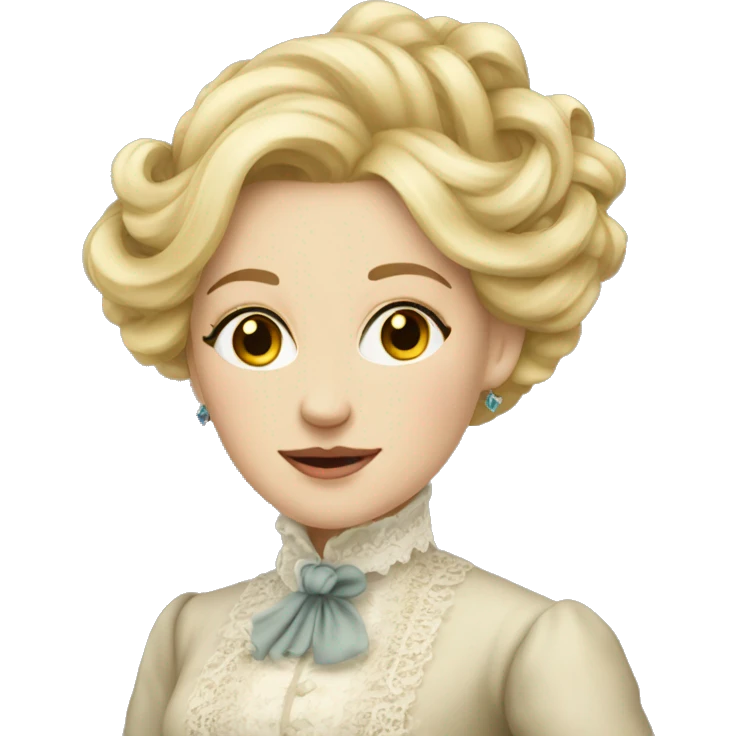 Blonde elegant Victorian woman emoji