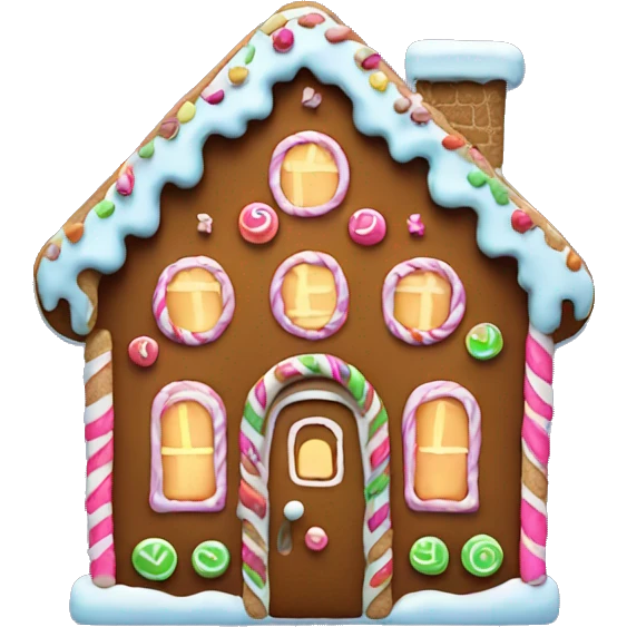 neon gingerbread house  emoji