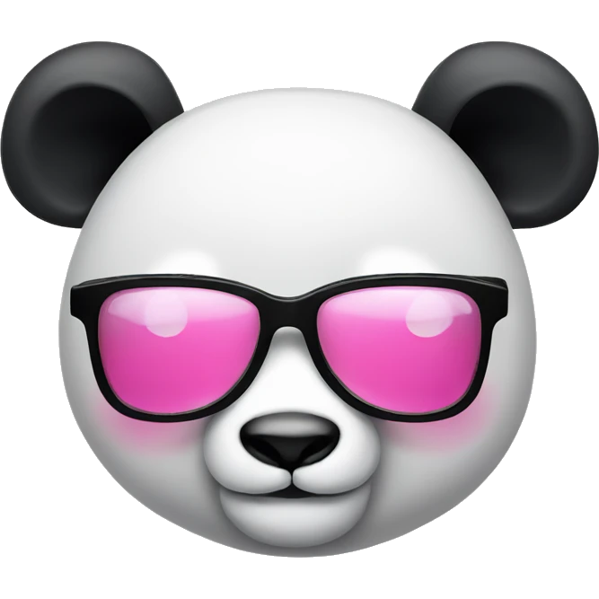 panda with pink glasses emoji
