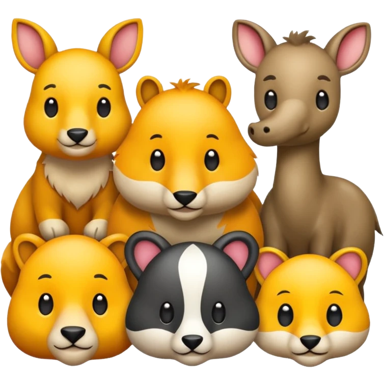 Faça vários animais juntos emoji