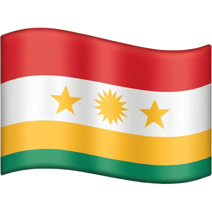 Wavy Kurdistan flag emoji emoji