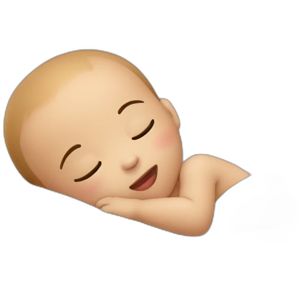 Un bébé d amour qui dort emoji