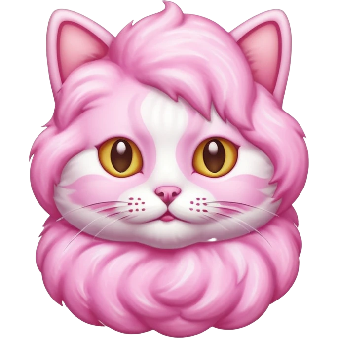 cat made of cotton candy emoji
