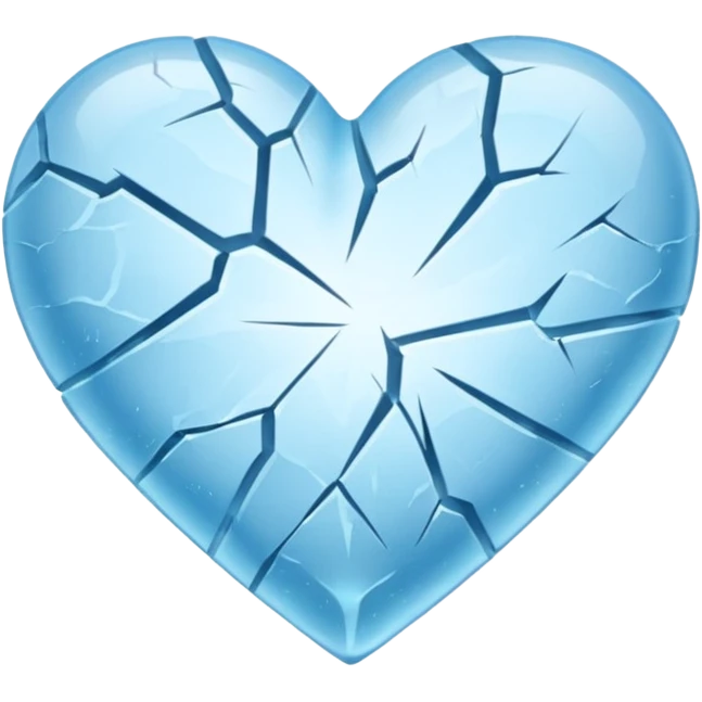 Pretty frozen winter heart emoji