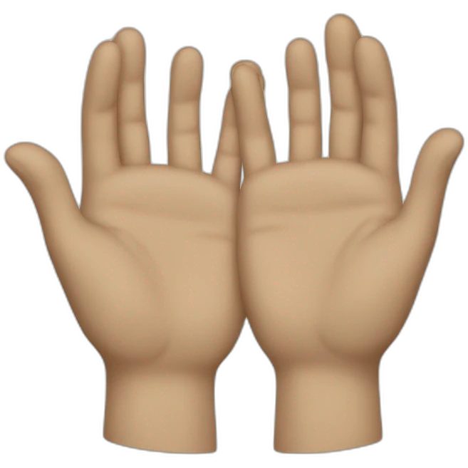 tented hands emoji