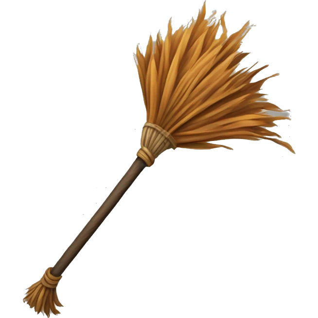 flying broomstick emoji