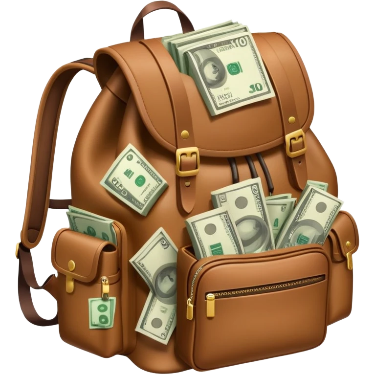 Combine these two emojis 🎒💵 emoji