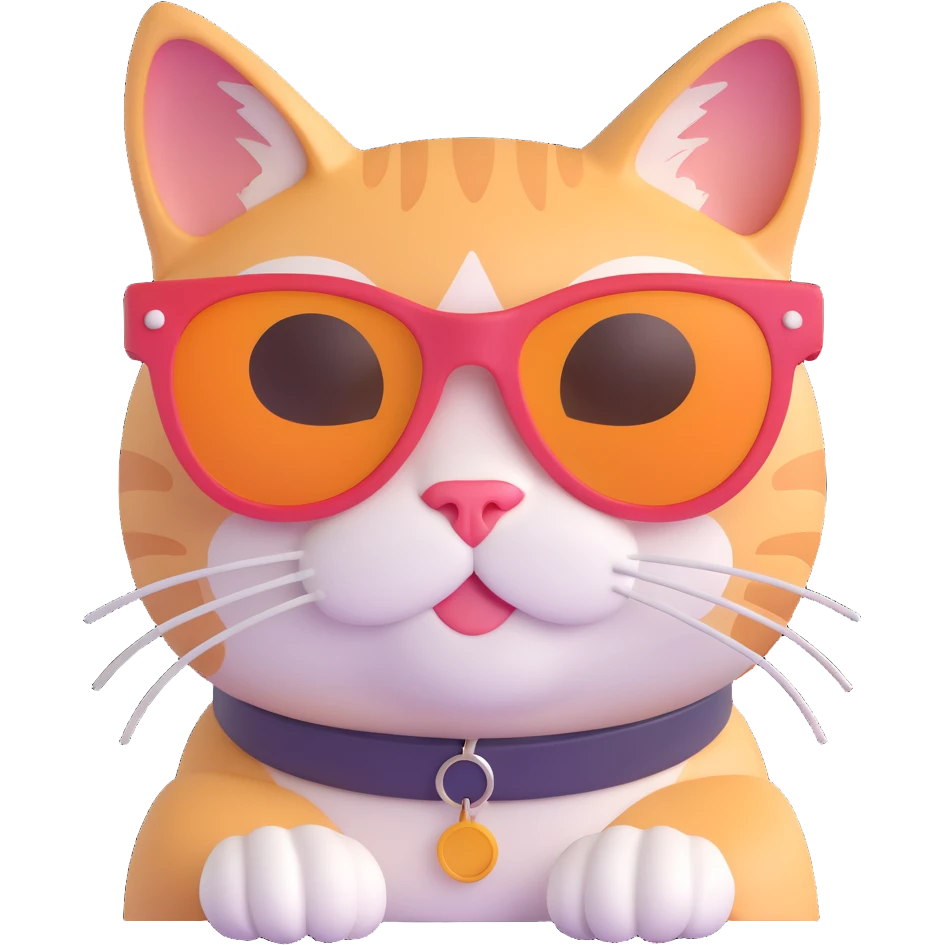 a cat wearing sunglasses emoji