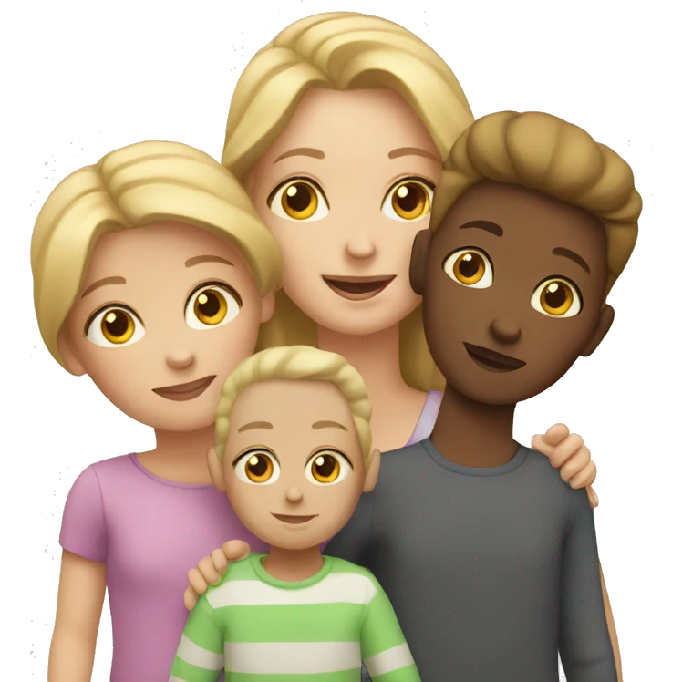 white woman with 2 children emoji