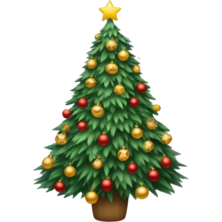Christmas tree with santa haat emoji