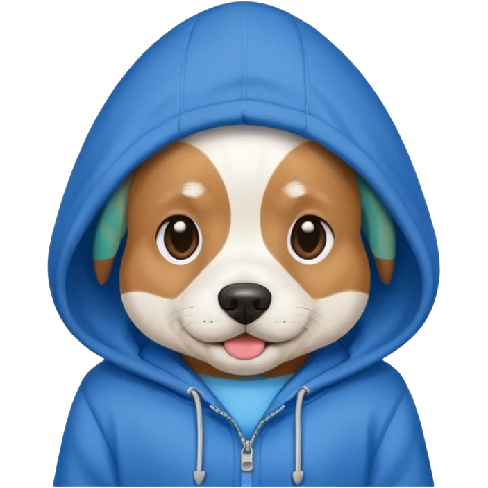 dog wearing a hoodie emoji