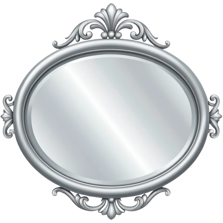silver elegant mirror emoji