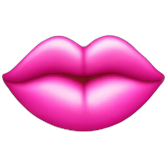 Pink kiss emoji