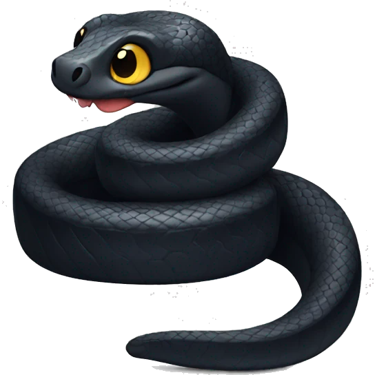 Cute Black snake emoji