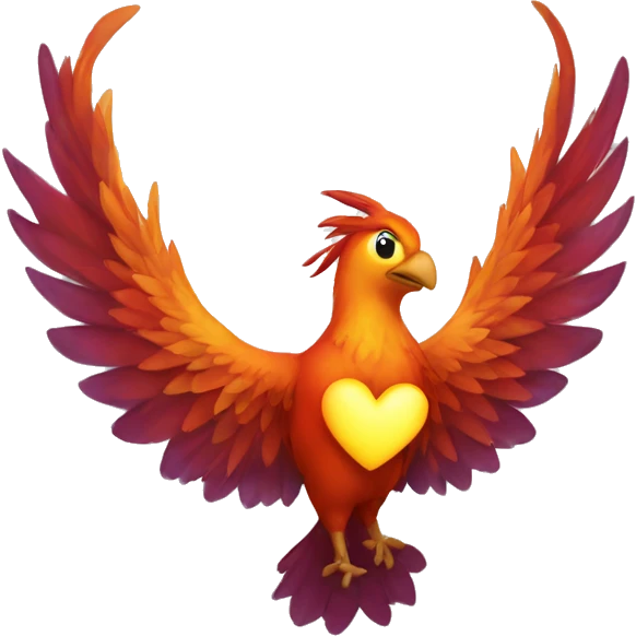 Phoenix with Heart emoji