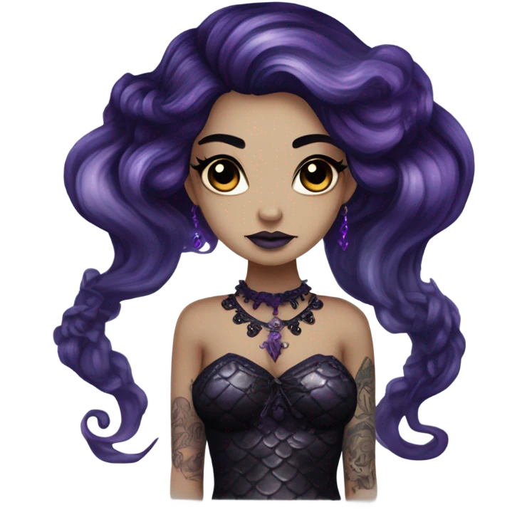 goth mermaid hime girl emoji