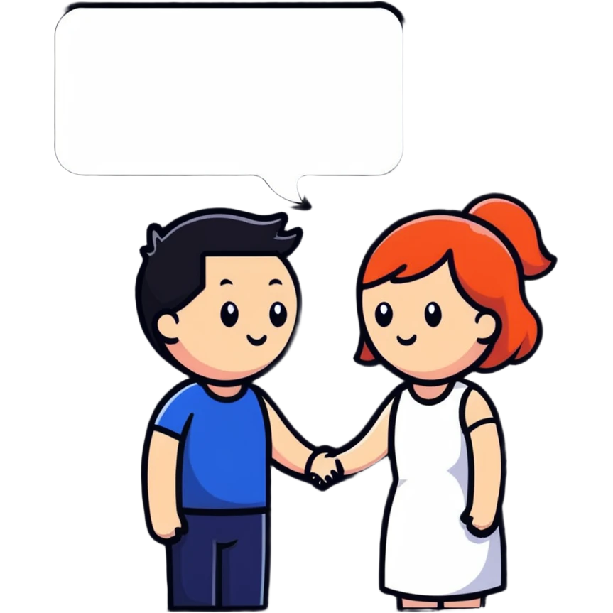 couple embracing with speech bubble saying tumse emoji