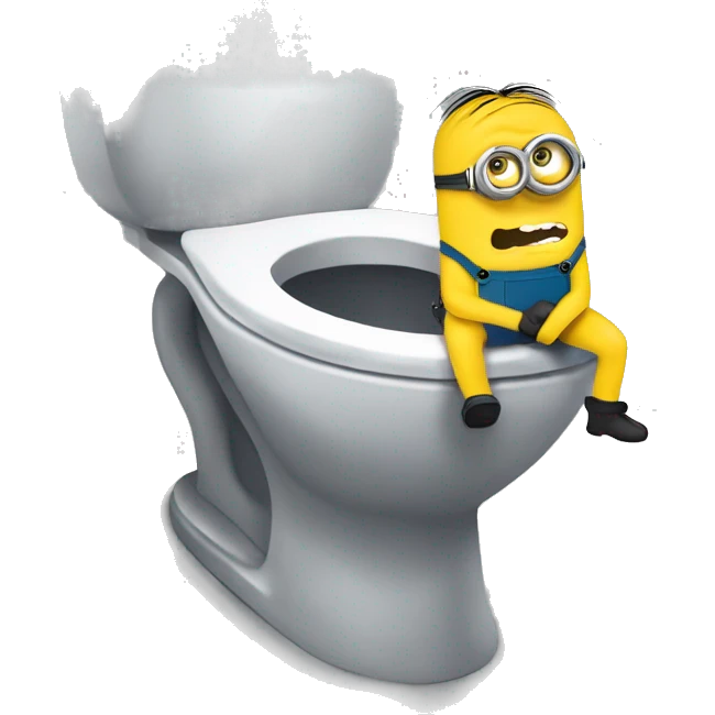 Minion stuck in a toilet emoji