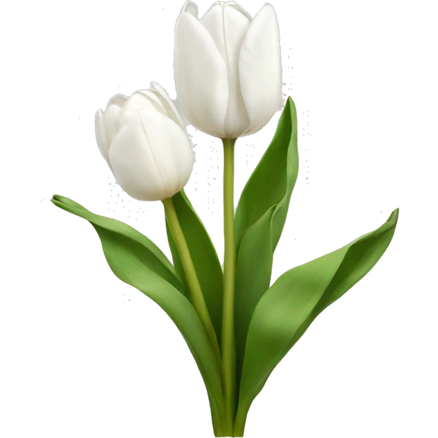 white tulips emoji