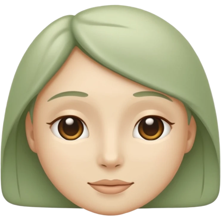 Minimal wellness emoji representing tighter skin and firmness,
subtle lifting effect, smooth contours, calm and natural,
no beauty or cosmetic symbols, soft sage green color palette emoji