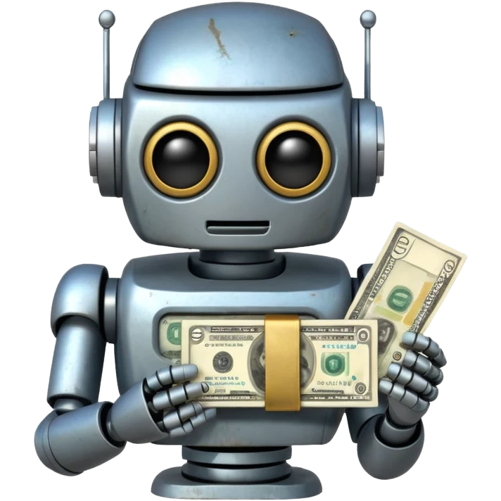mexican robot holding cash emoji