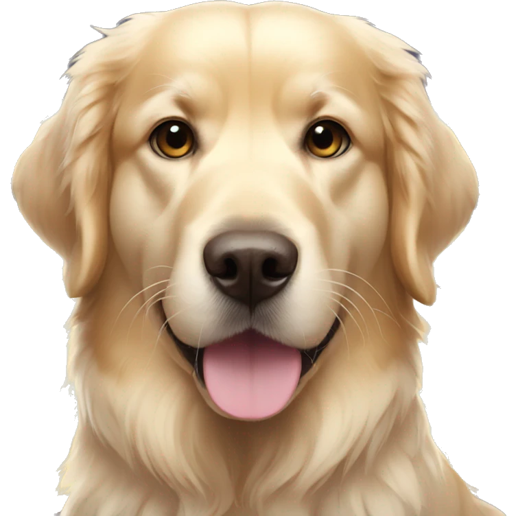 golden retriever with angel wings and halo emoji