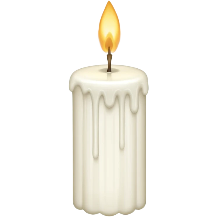 Thin and long Candle dripping wax as if someone is holding it emoji