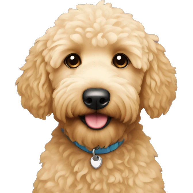 Mini golden doodle emoji