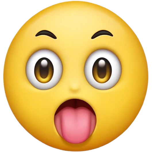 Emoji with wide eyes and tongue sticking out  emoji